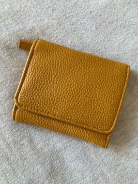 Compact Pebbled Faux Leather Wallet
